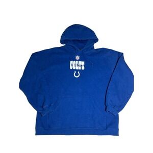 Indianapolis Colts Heavy Hoodie Men's Large Blue  NFL Football Hoodie Reebok EUC